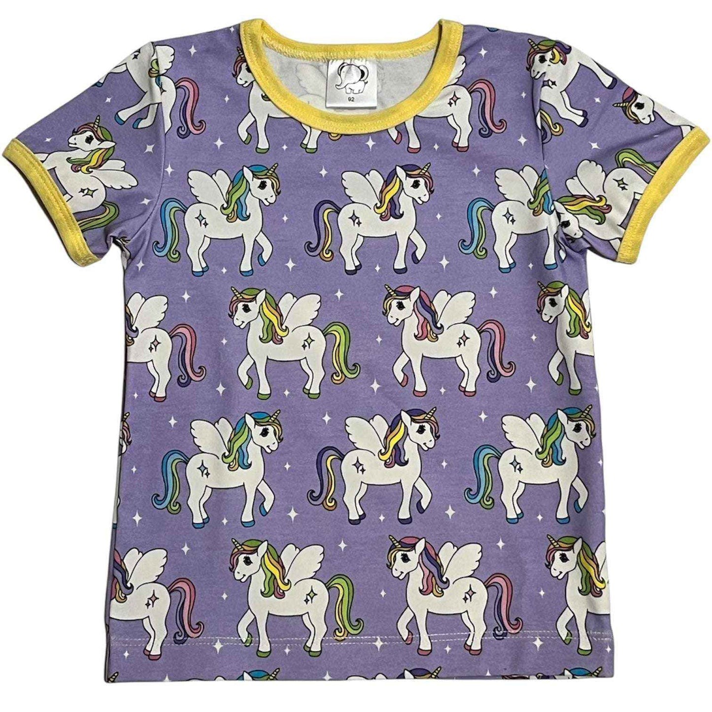Lila enhörningar t-shirt