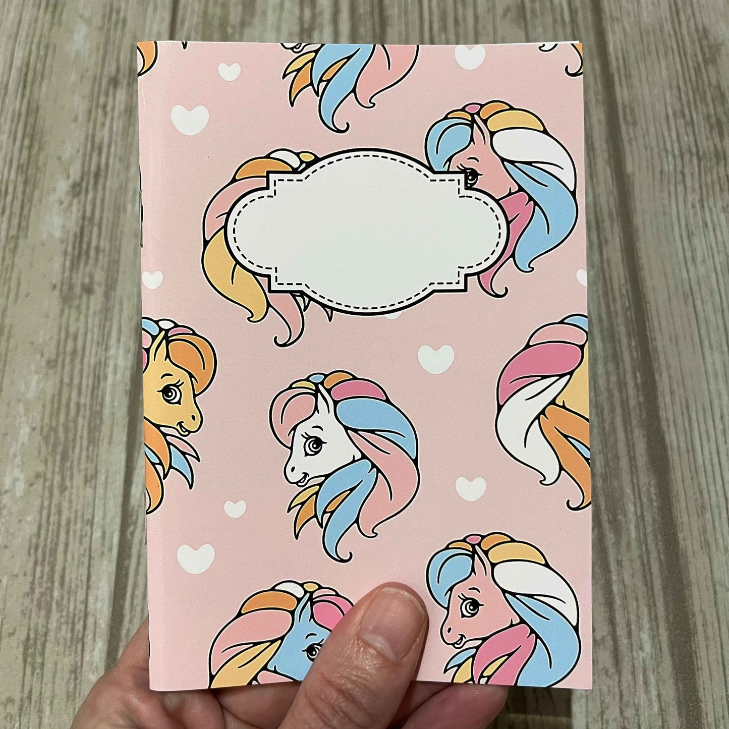 Lila ponies A6 anteckningsbok