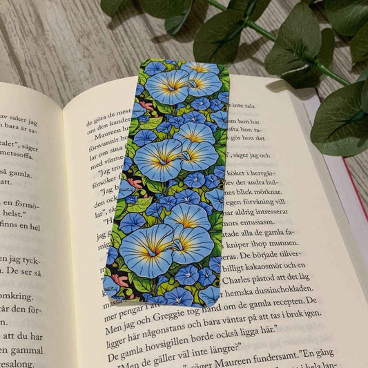 Blå trumpetblomma bokmärke