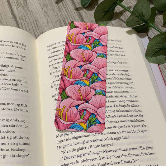 Rosa lilja bokmärke