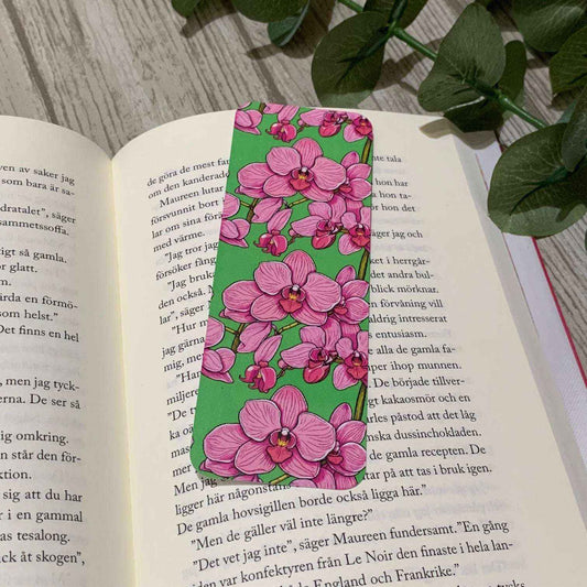 Rosa orkidé bokmärke