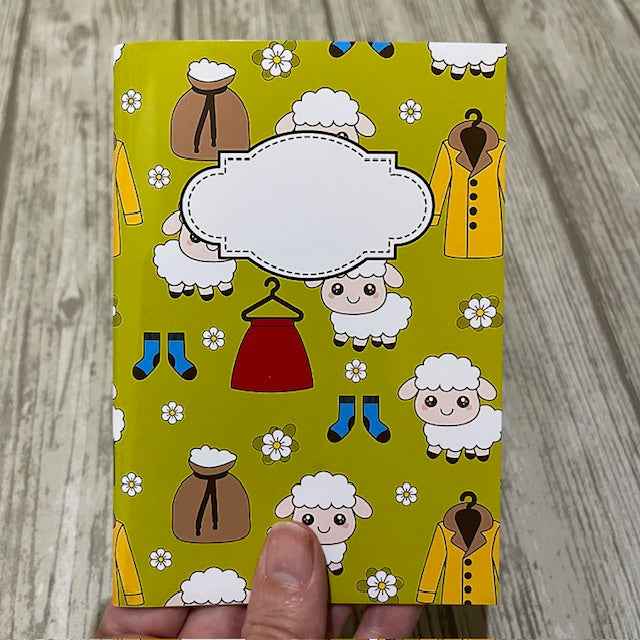 Bä bä vita lamm A6 anteckningsbok