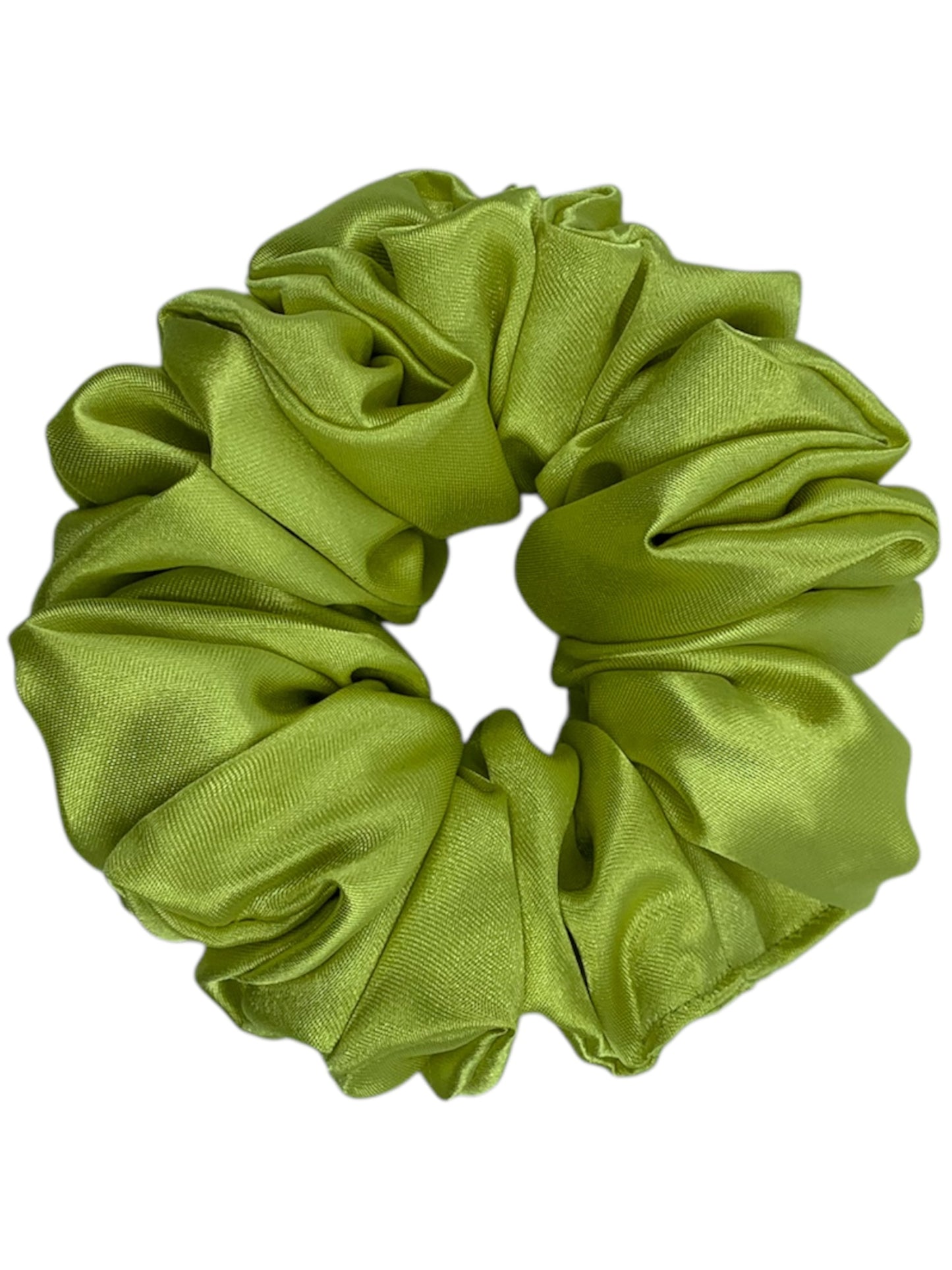 Lime satin scrunchie - Lilofant Design