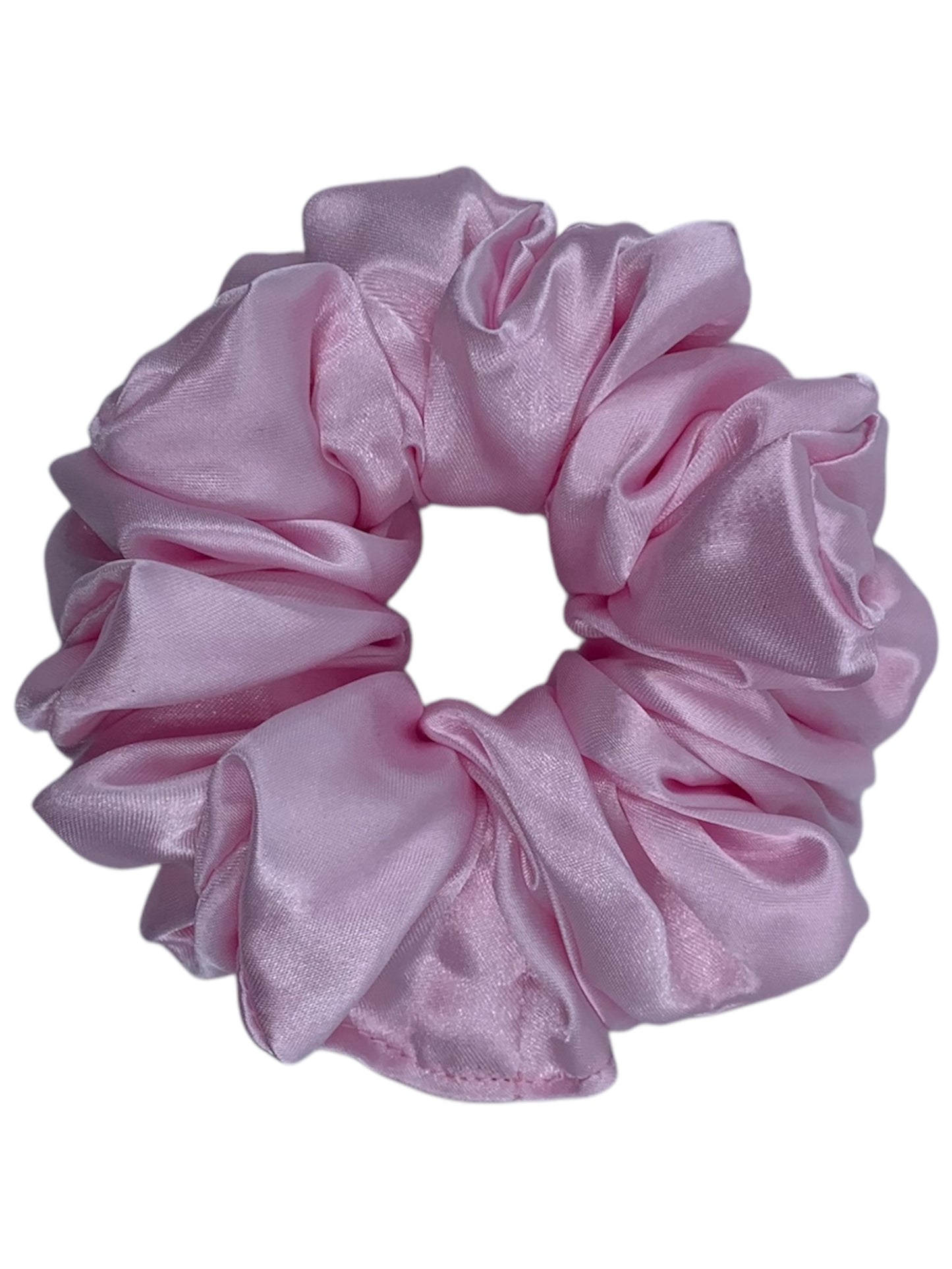 Ljusrosa satin scrunchie - Lilofant Design