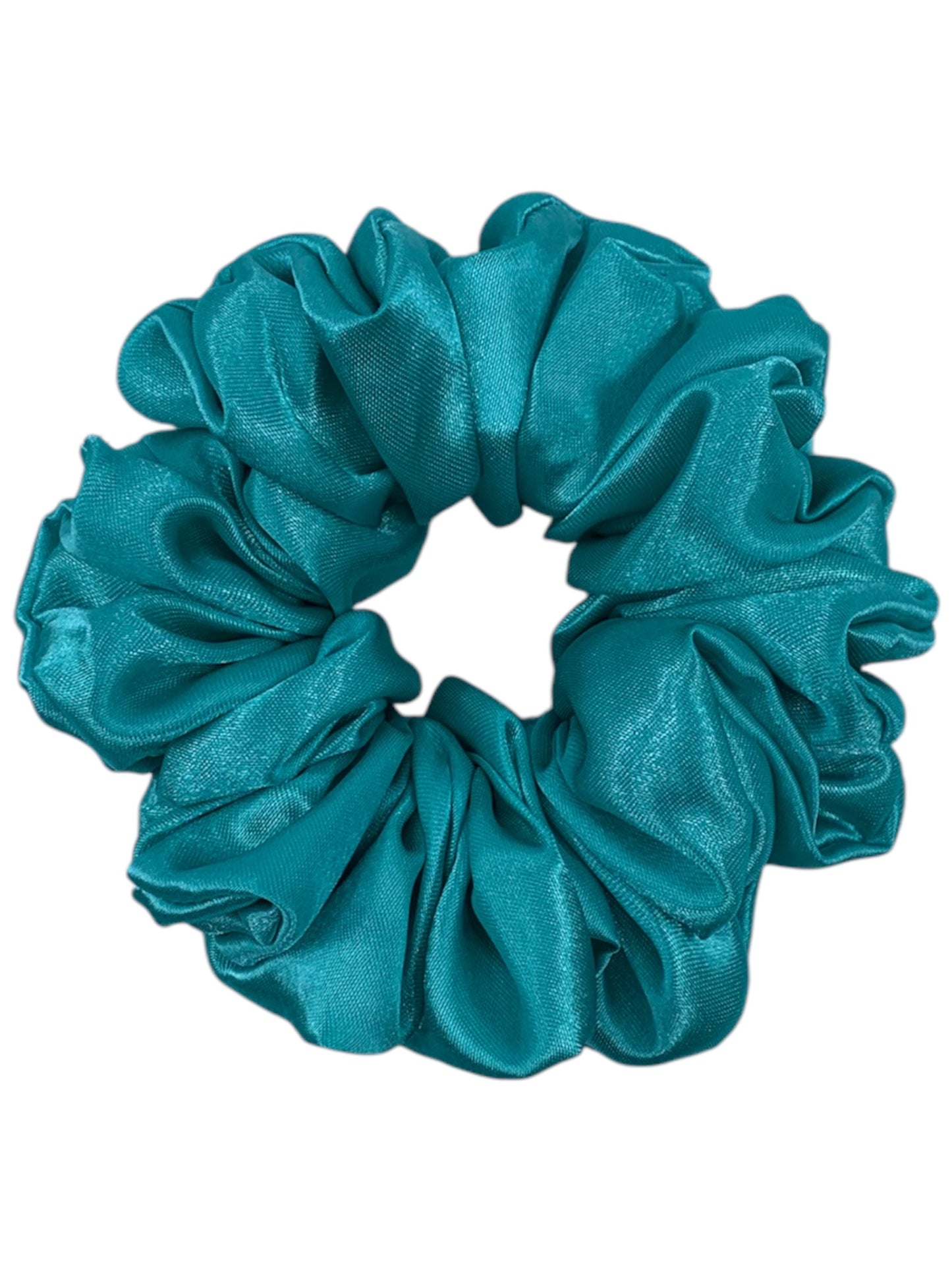 Mörk mint satin scrunchie - Lilofant Design