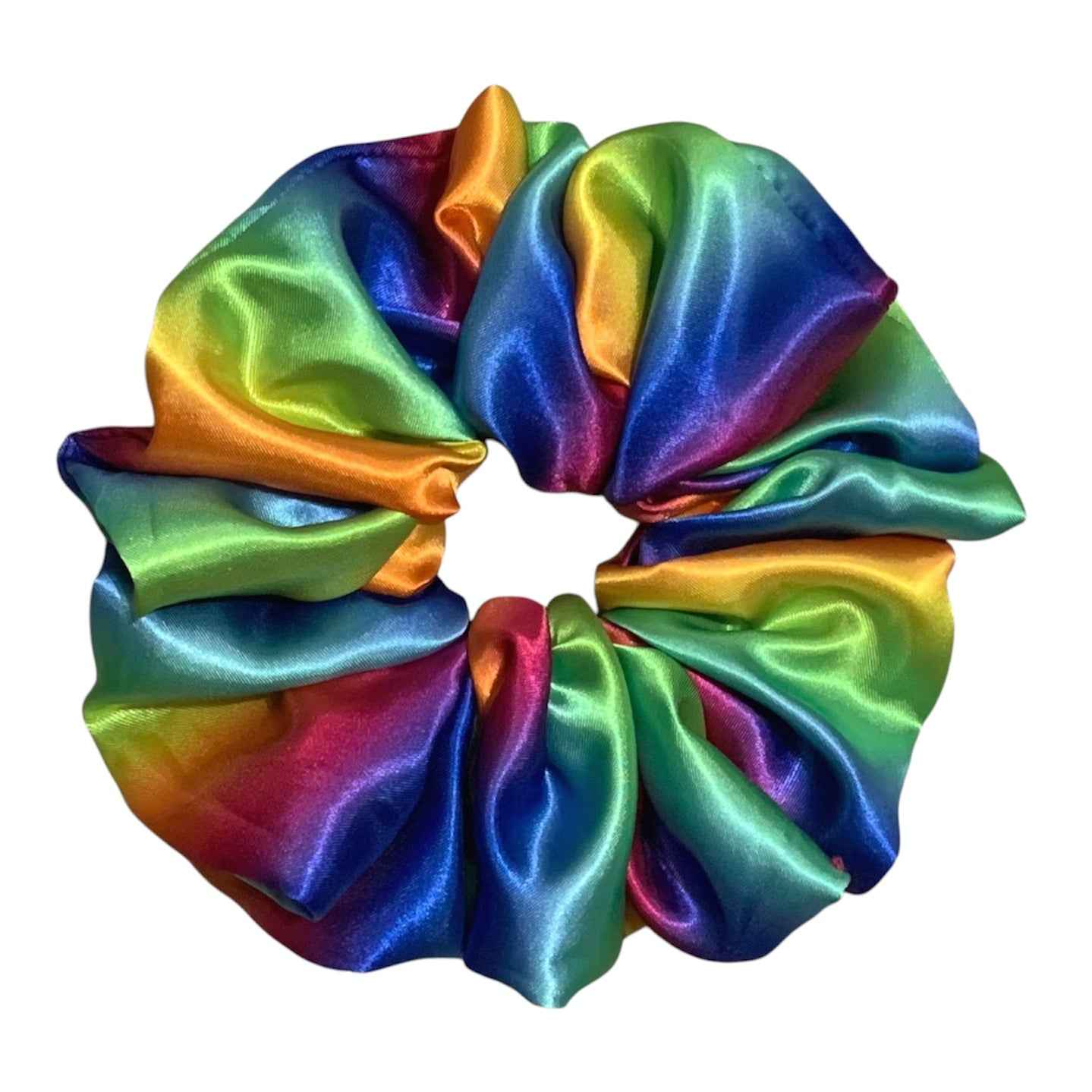 Regnbåge satin XL scrunchie
