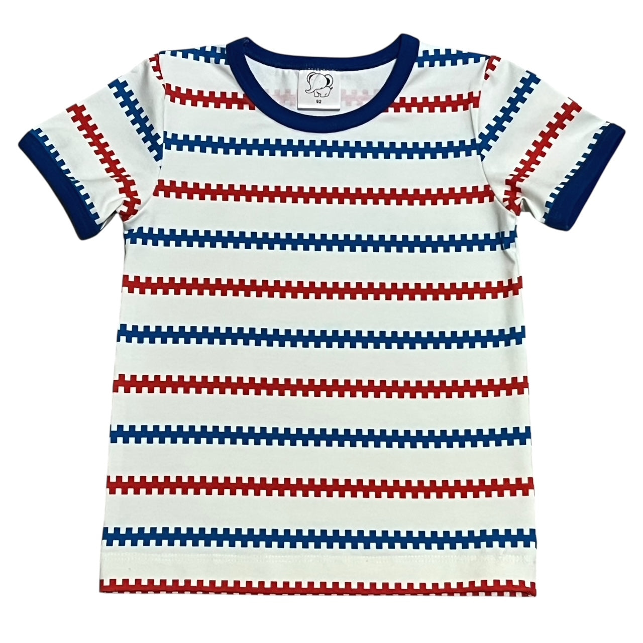 Fiskarmönstrad t-shirt
