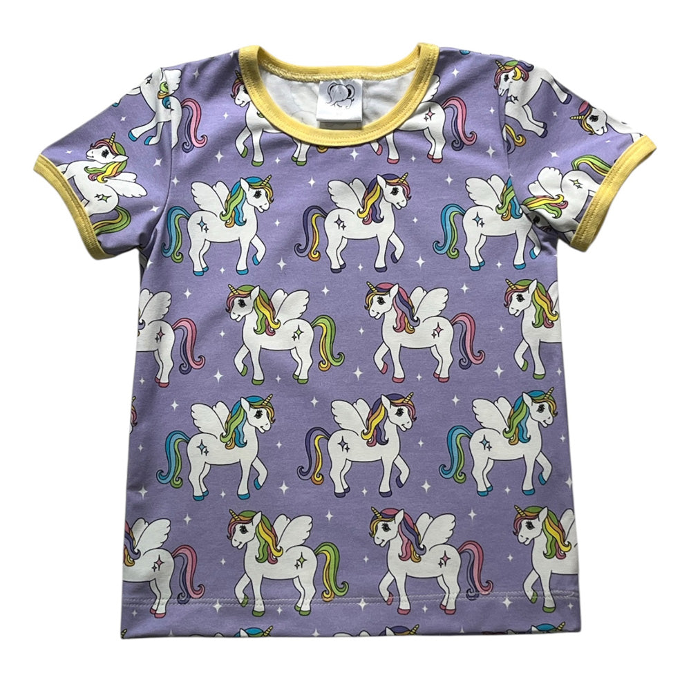 Lila enhörningar t-shirt