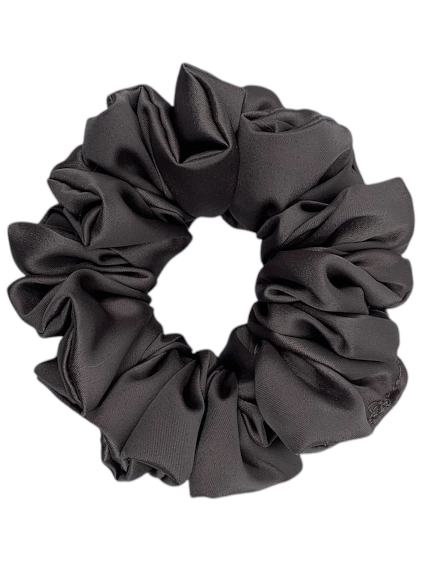 Taupe satin scrunchie - Lilofant Design
