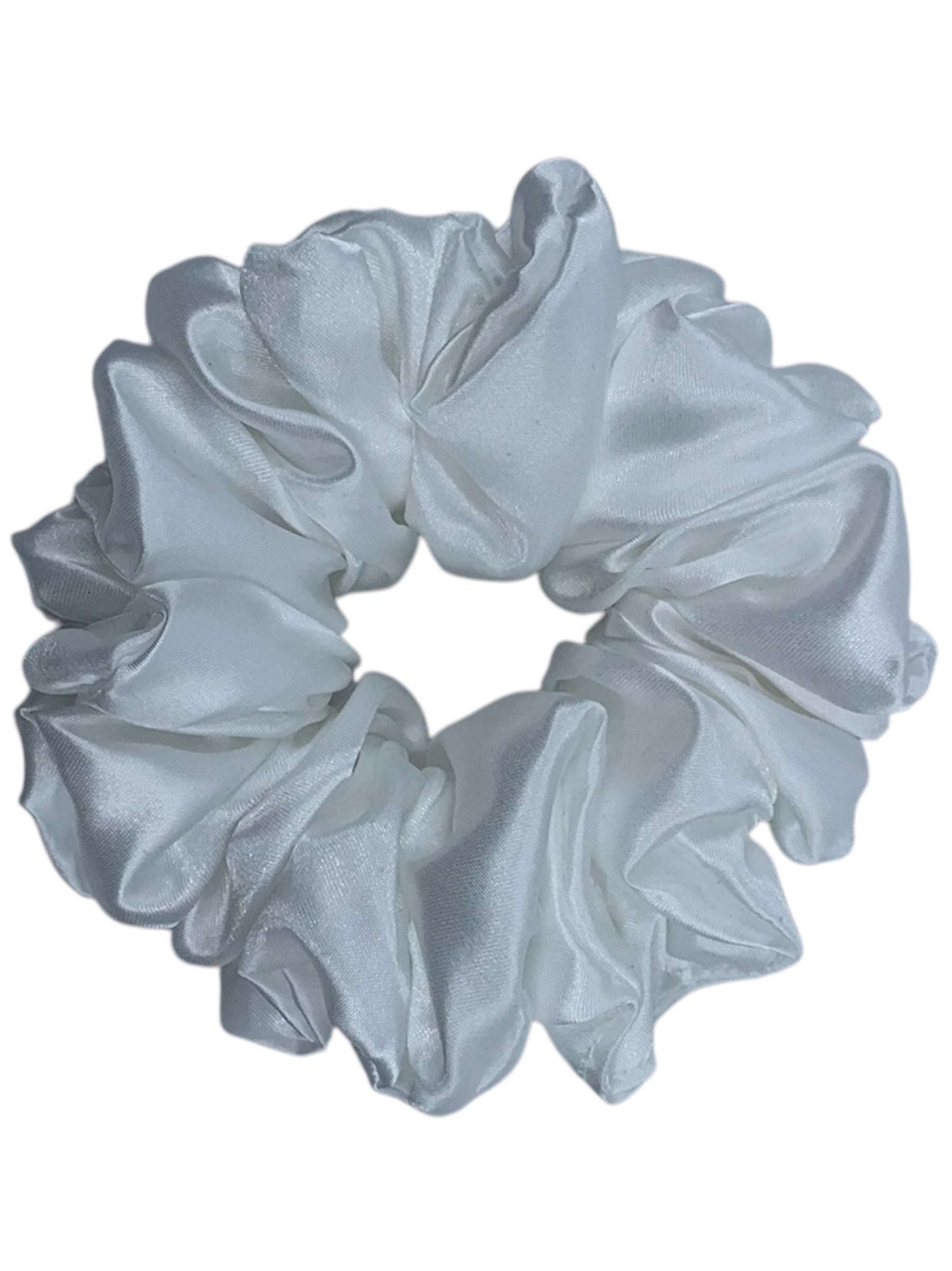 Vit satin scrunchie - Lilofant Design