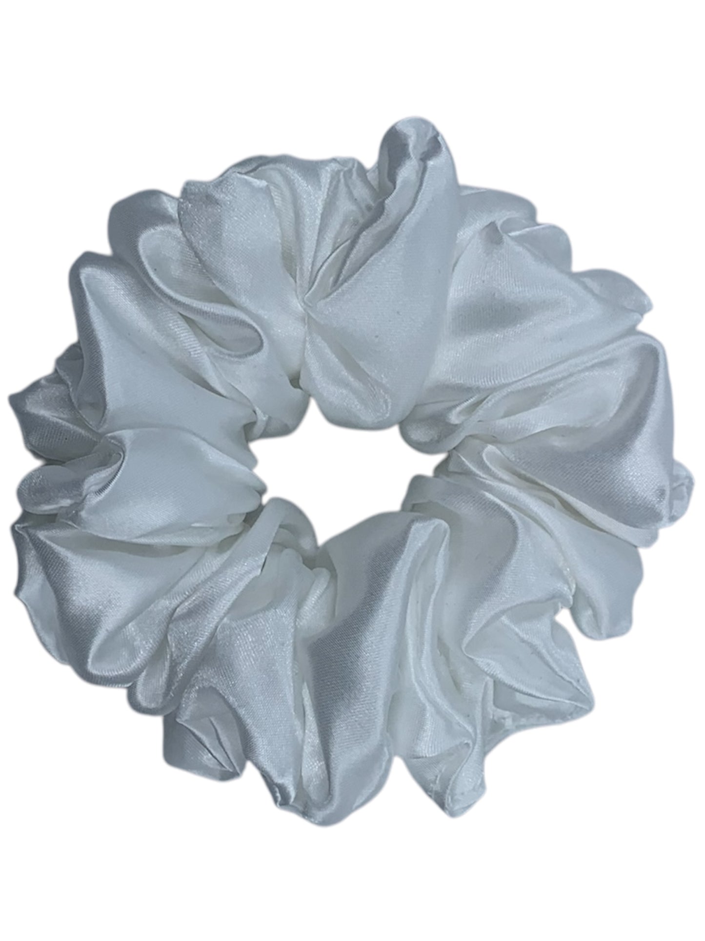 Vit satin scrunchie - Lilofant Design