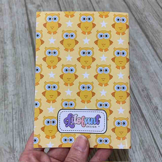 Gula ugglor A6 anteckningsbok