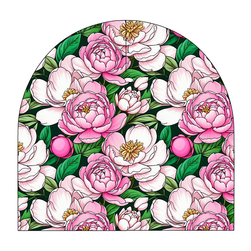 rosa pioner blommor mössa