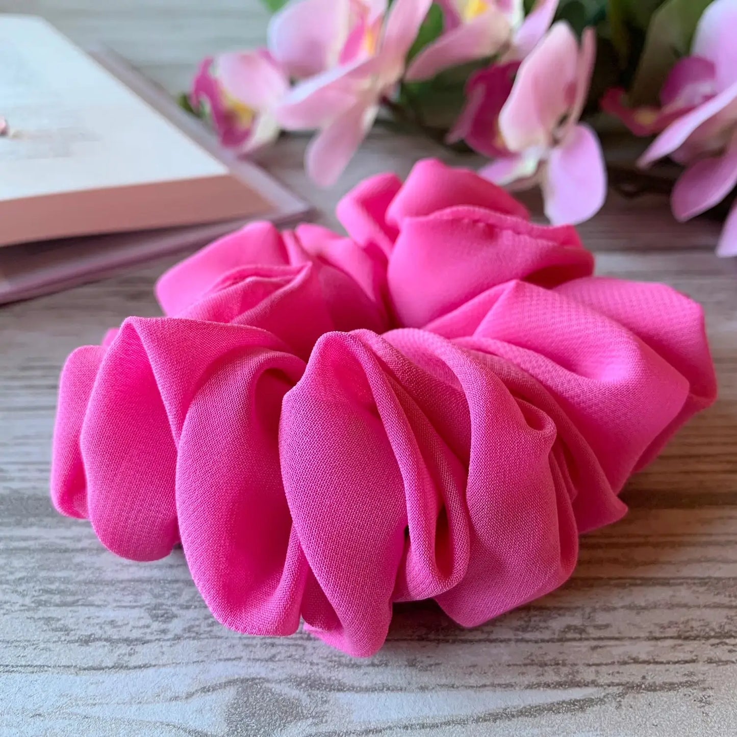 Rosa chiffong scrunchie - Lilofant Design