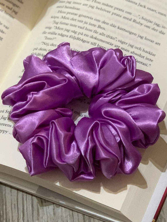 Violett satin scrunchie