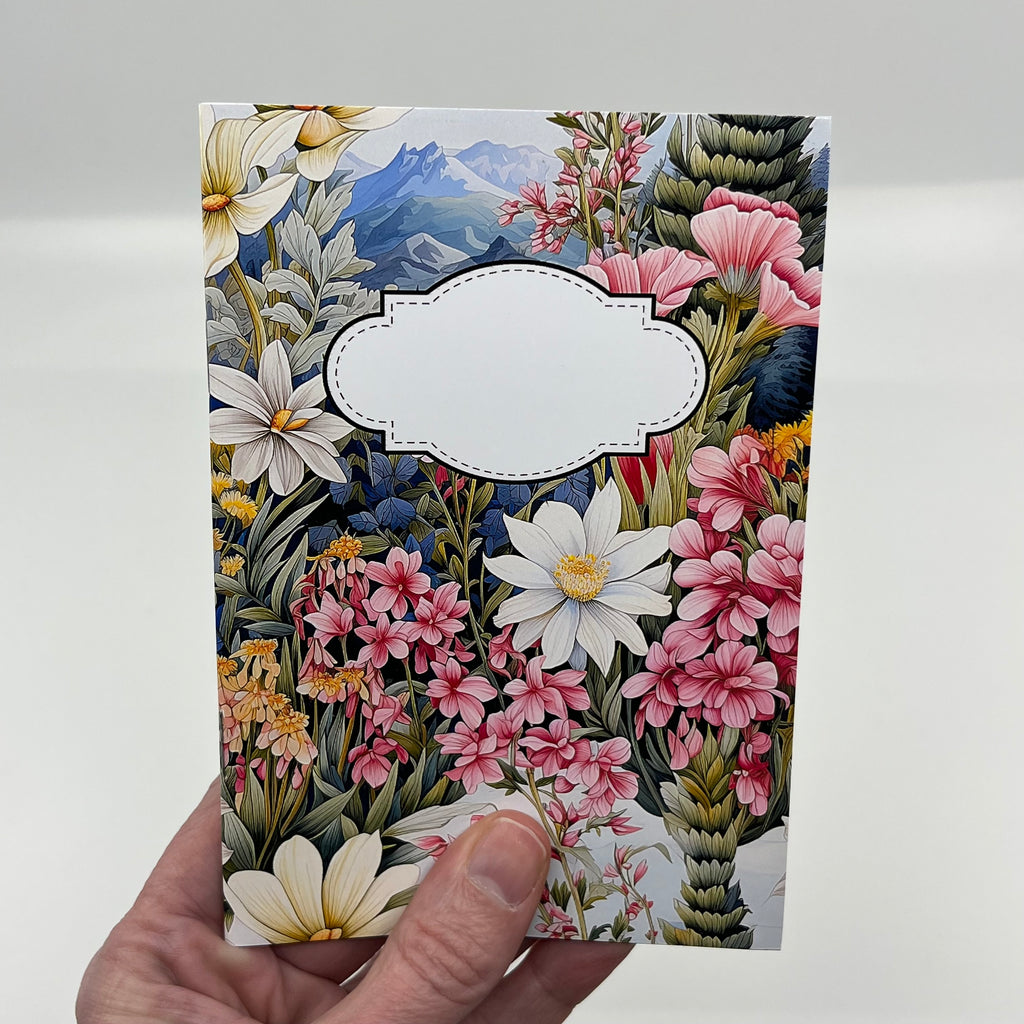 Alpblommor - anteckningsbok A5