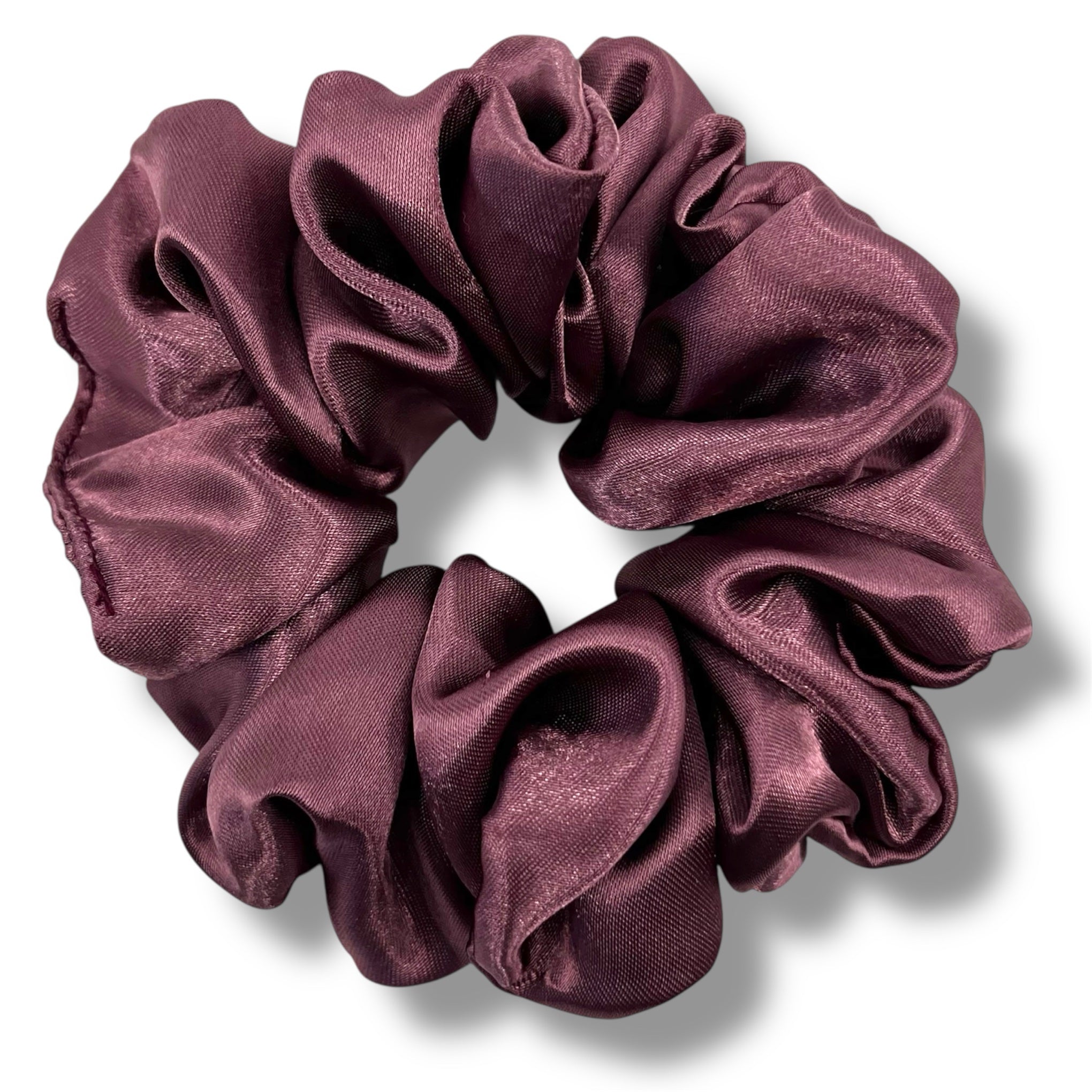 plommonrosa classic satin scrunchie