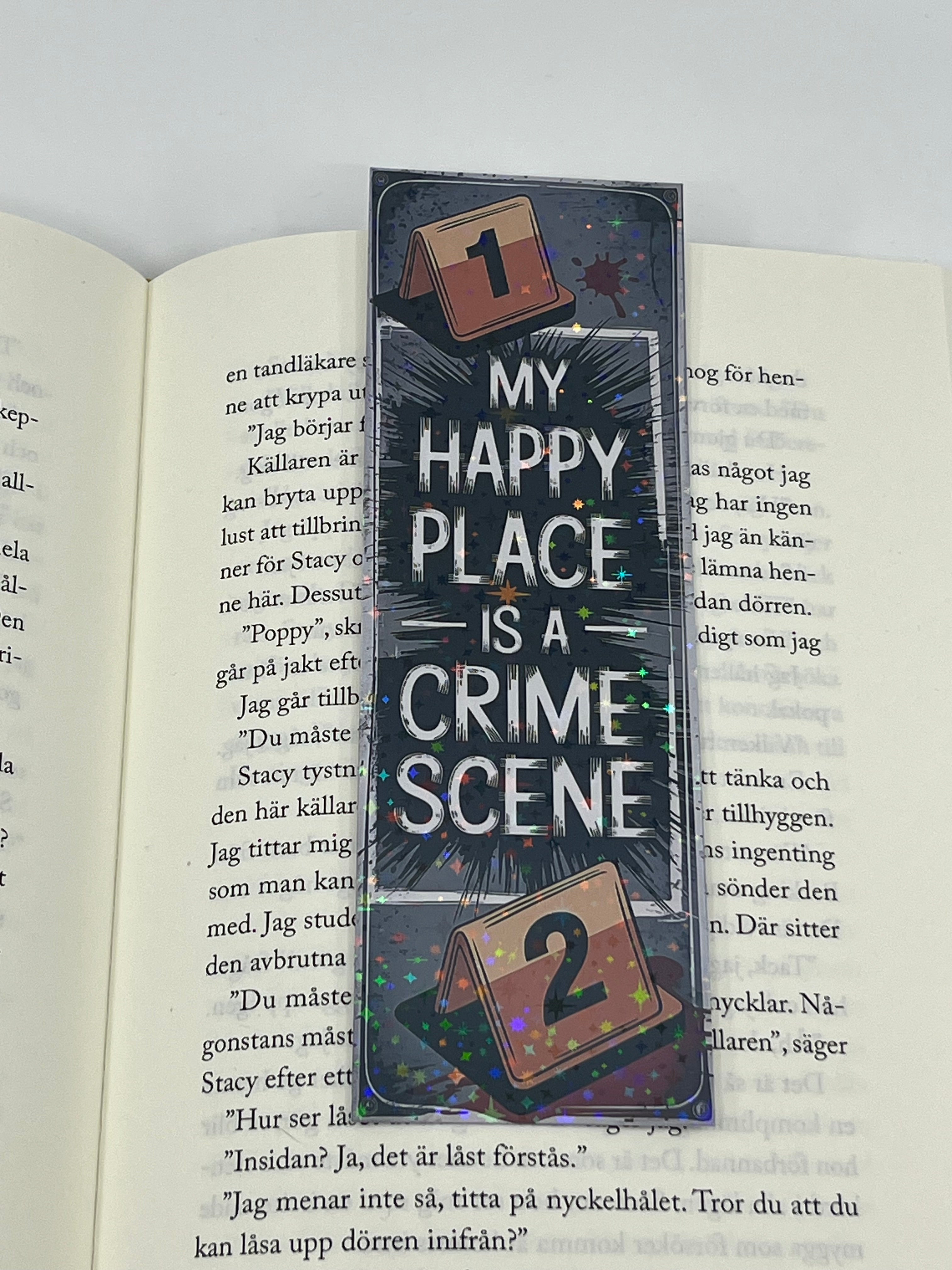 My happy place is a crime scene bokmärke