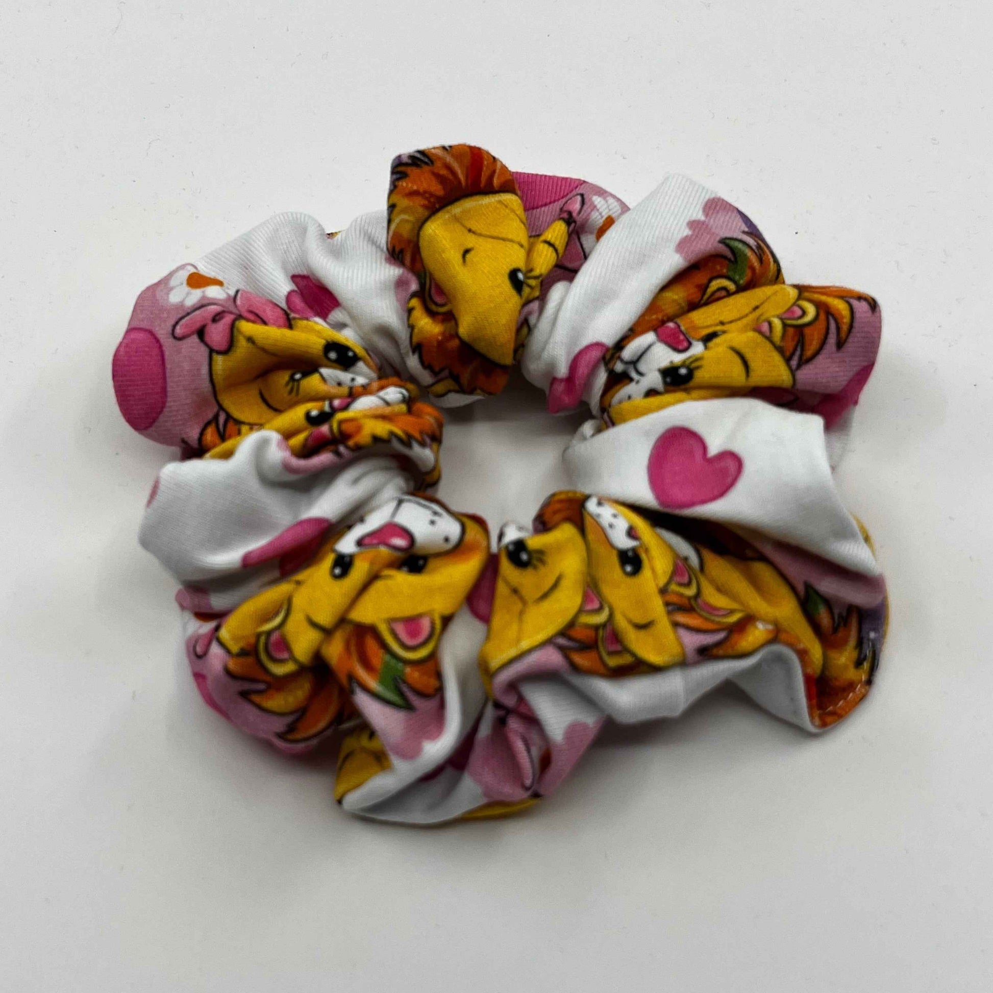Blå/gula feer scrunchie