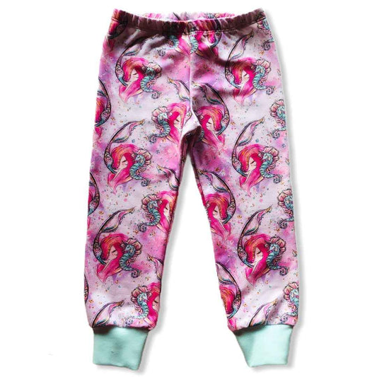 Rosa sjöjungfru muddbyxor