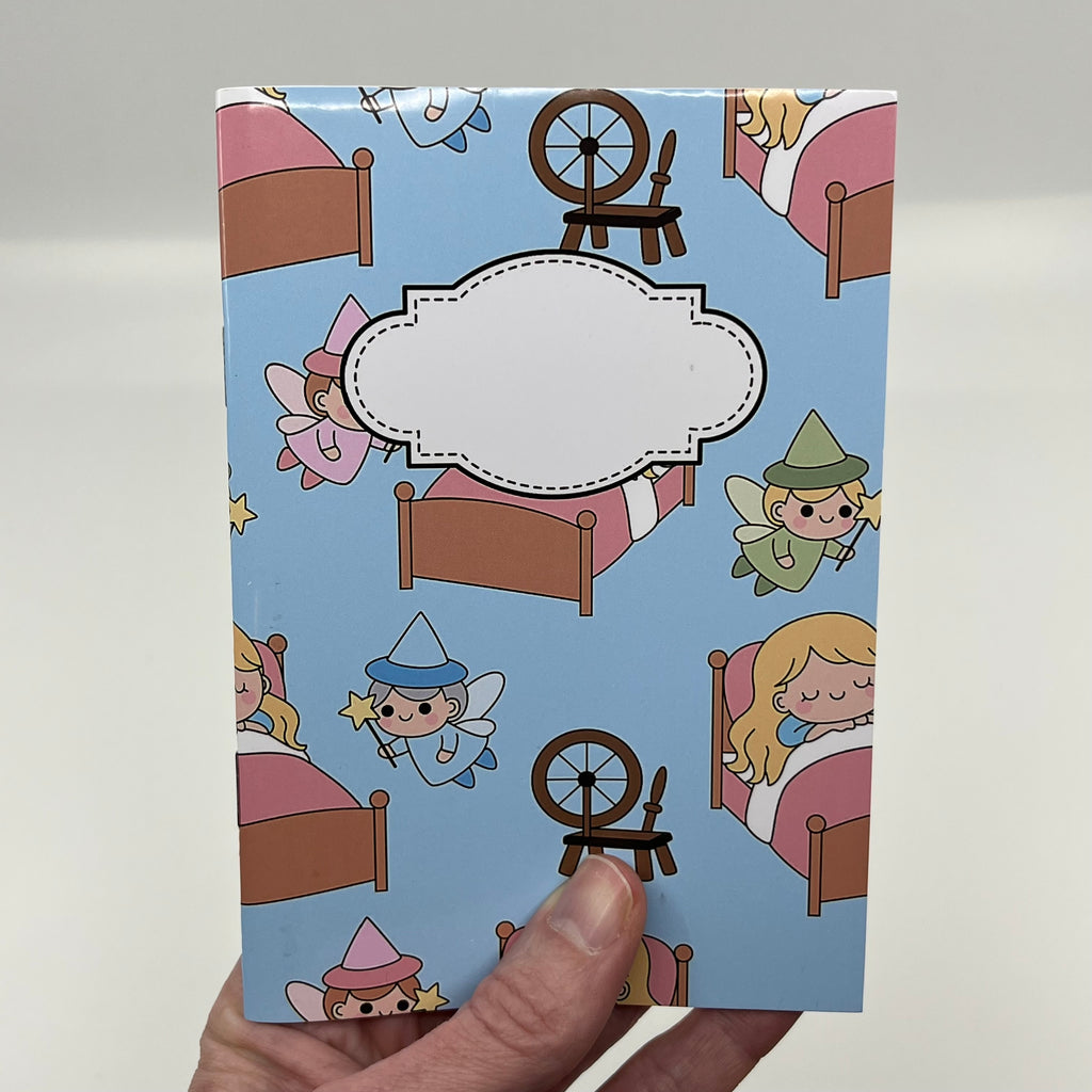Blå törnrosa - anteckningsbok A5 - Lilofant Design