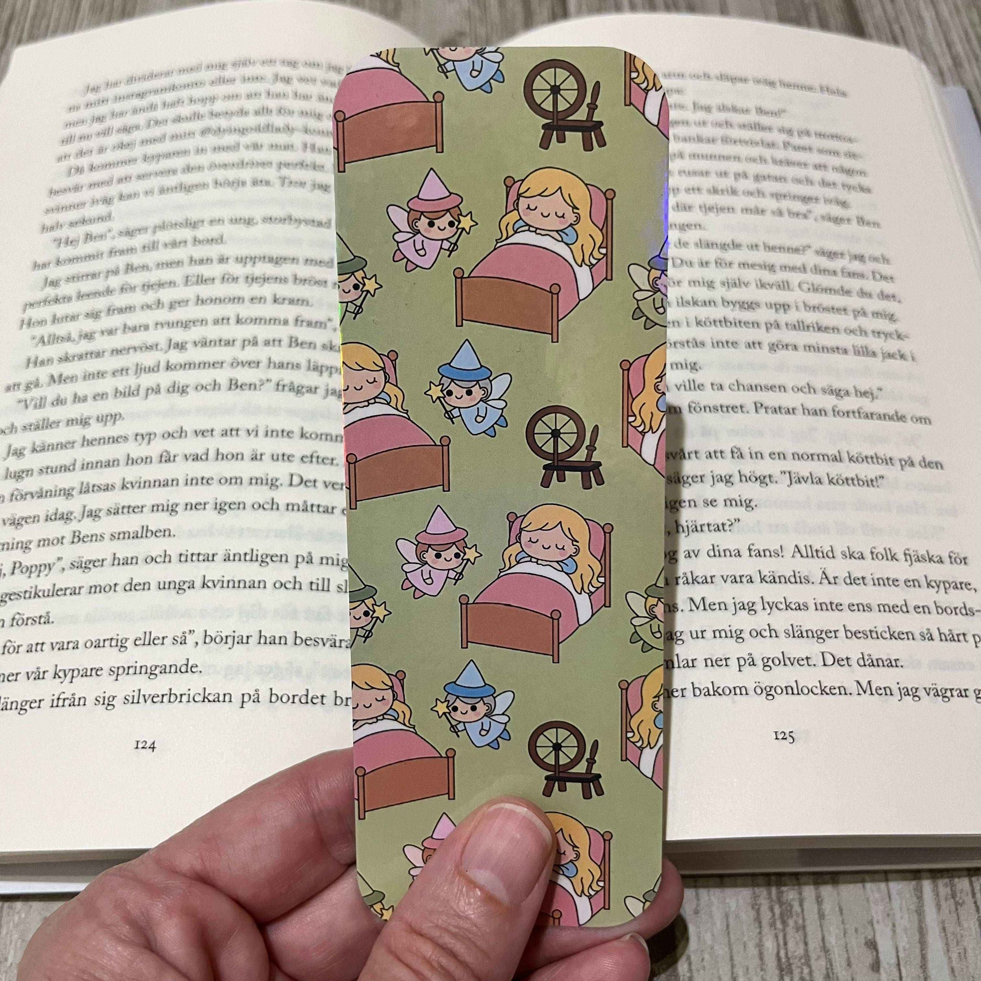 Törnrosa grön bokmärke