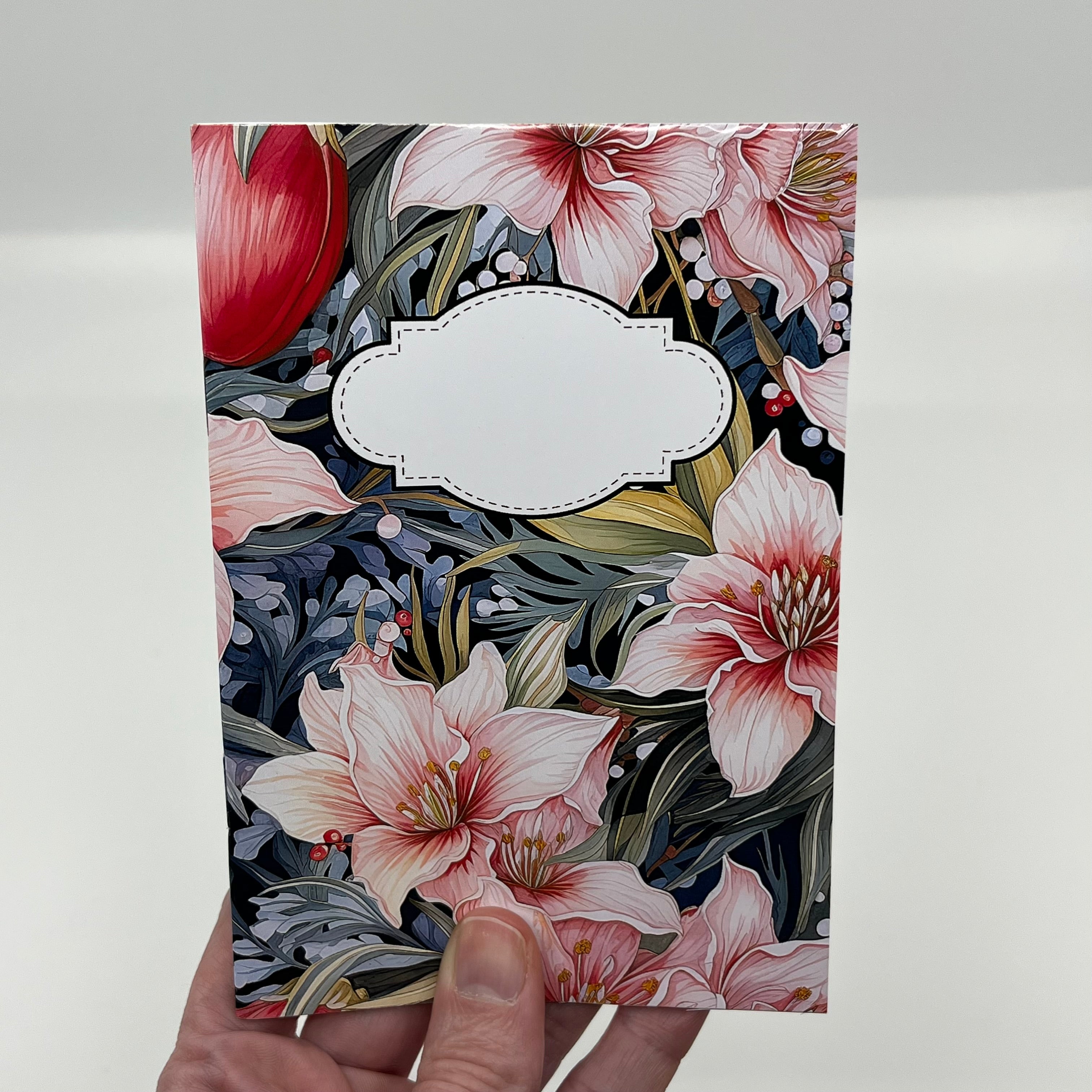 Julblommor - anteckningsbok A5