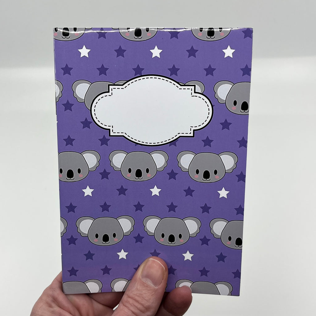 Lila koala - anteckningsbok A5 - Lilofant Design