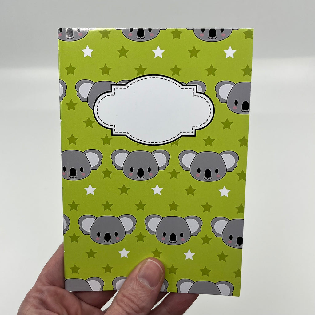 Grön koala - anteckningsbok A5 - Lilofant Design