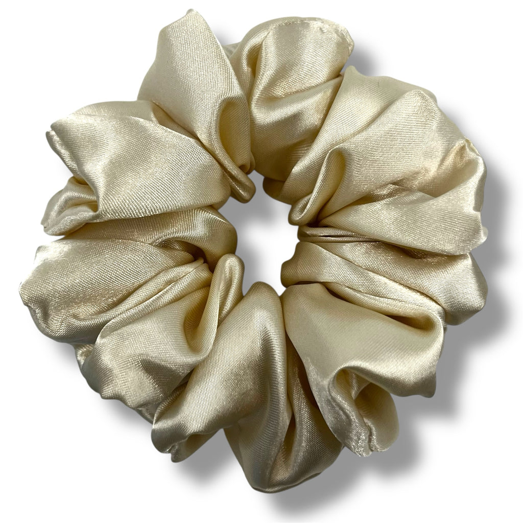 champagne classic satin scrunchie