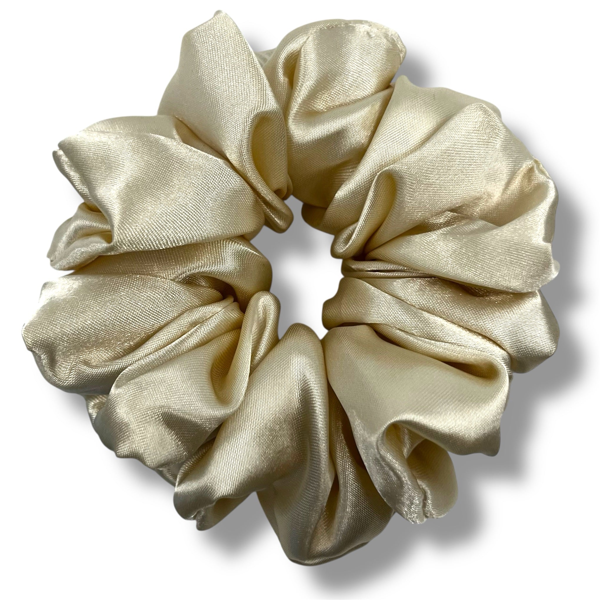 champagne classic satin scrunchie