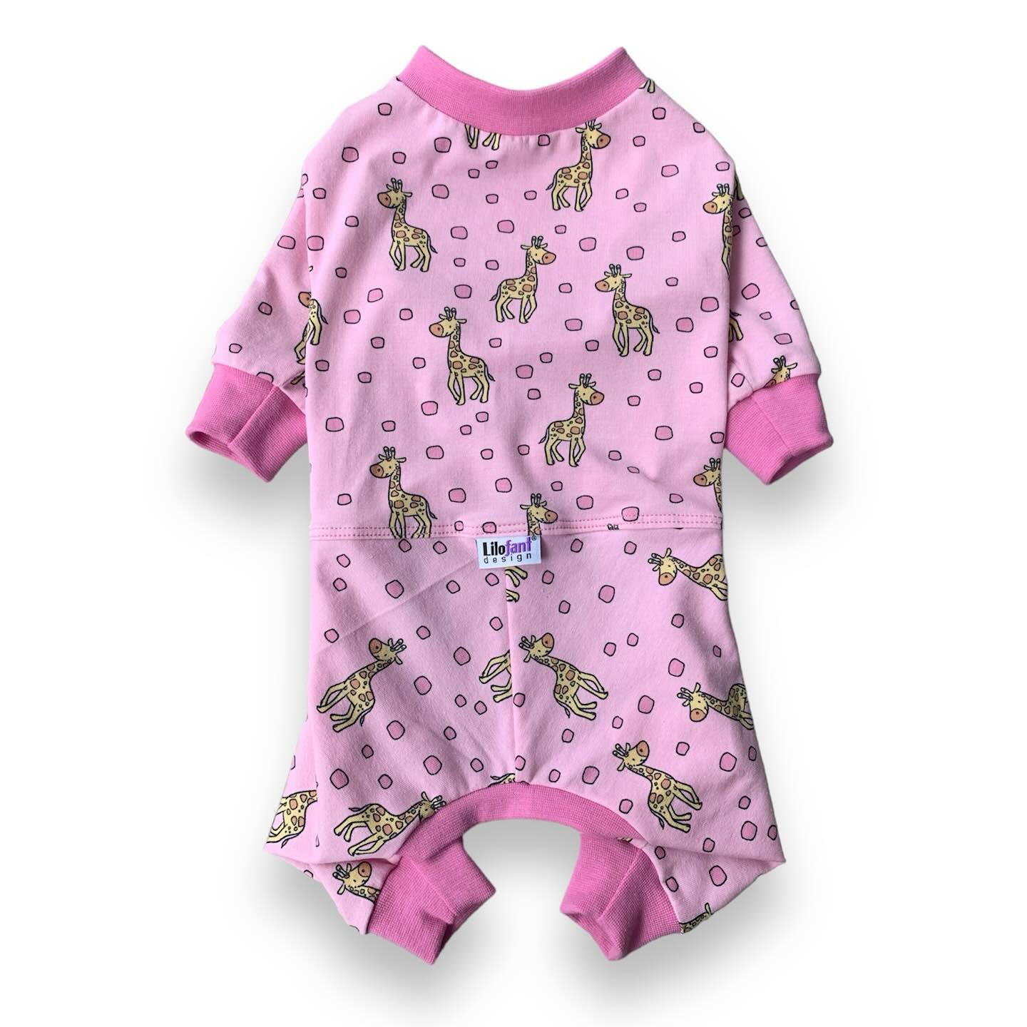 Rosa giraffer - hundpyjamas