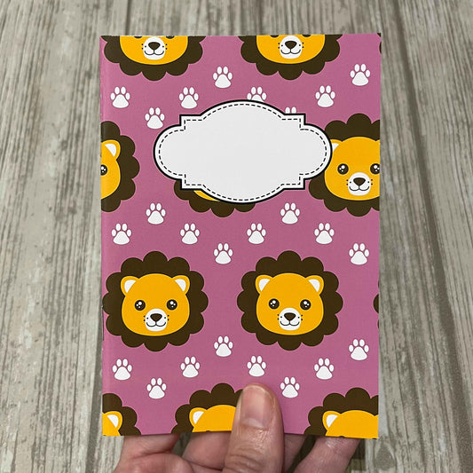 Lila leo the lion A6 anteckningsbok