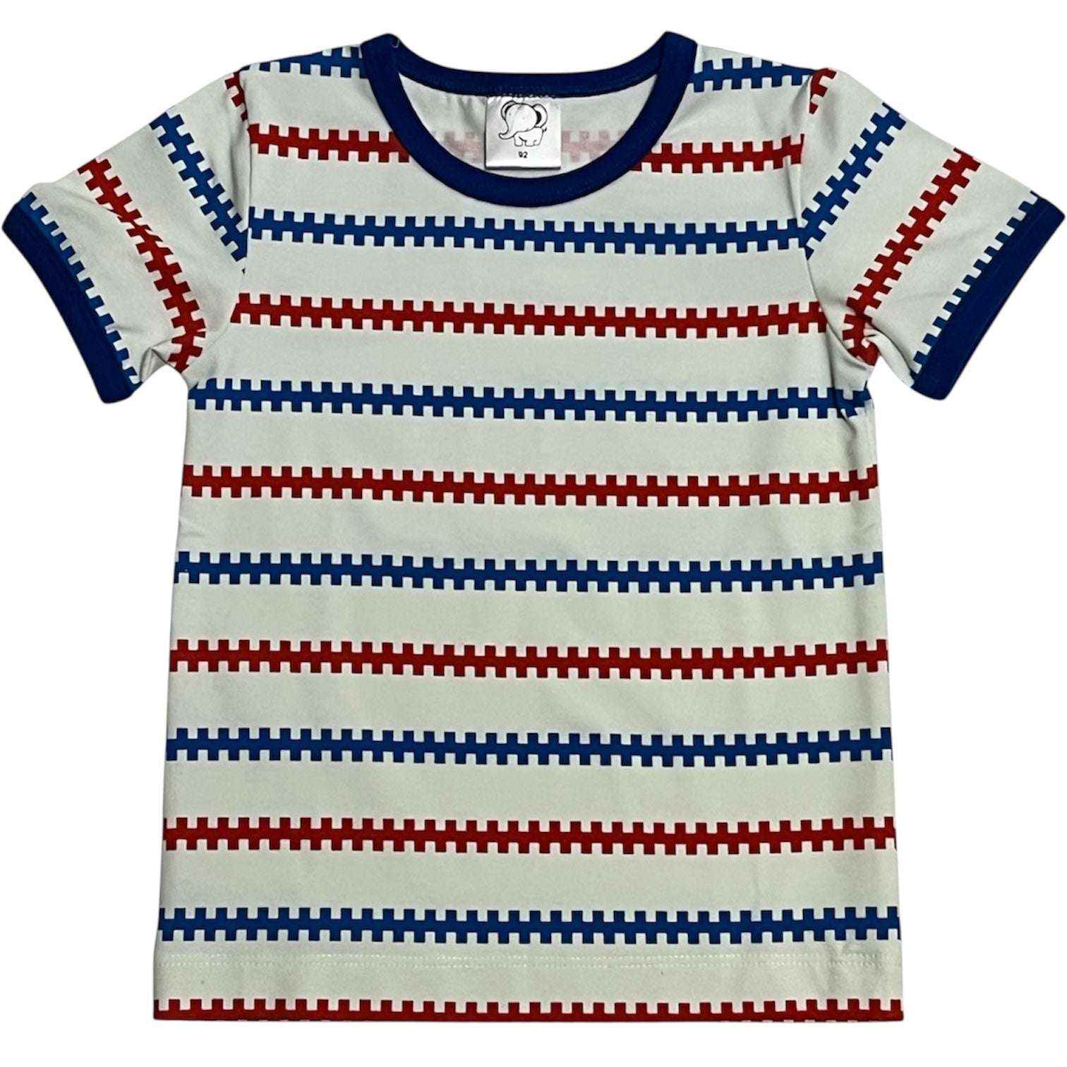 Fiskarmönstrad t-shirt