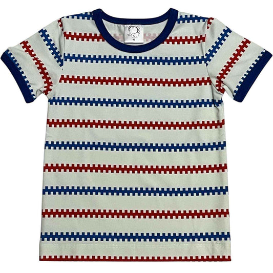 Fiskarmönstrad t-shirt