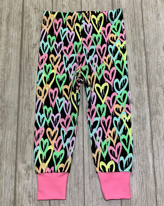 Neon hjärtan muddbyxor