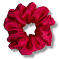 mörkrosa classic satin scrunchie
