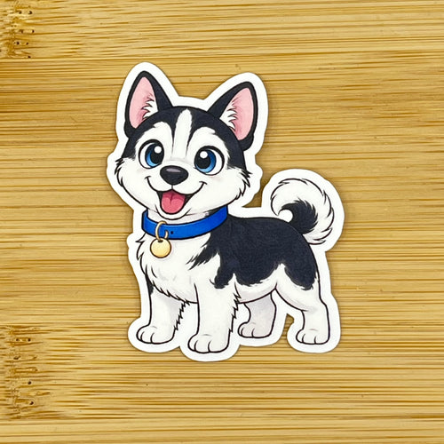 Siberian husky klistermärke - Lilofant Design