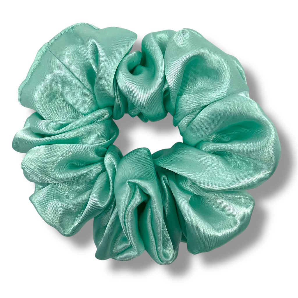 mintgrön classic satin scrunchie
