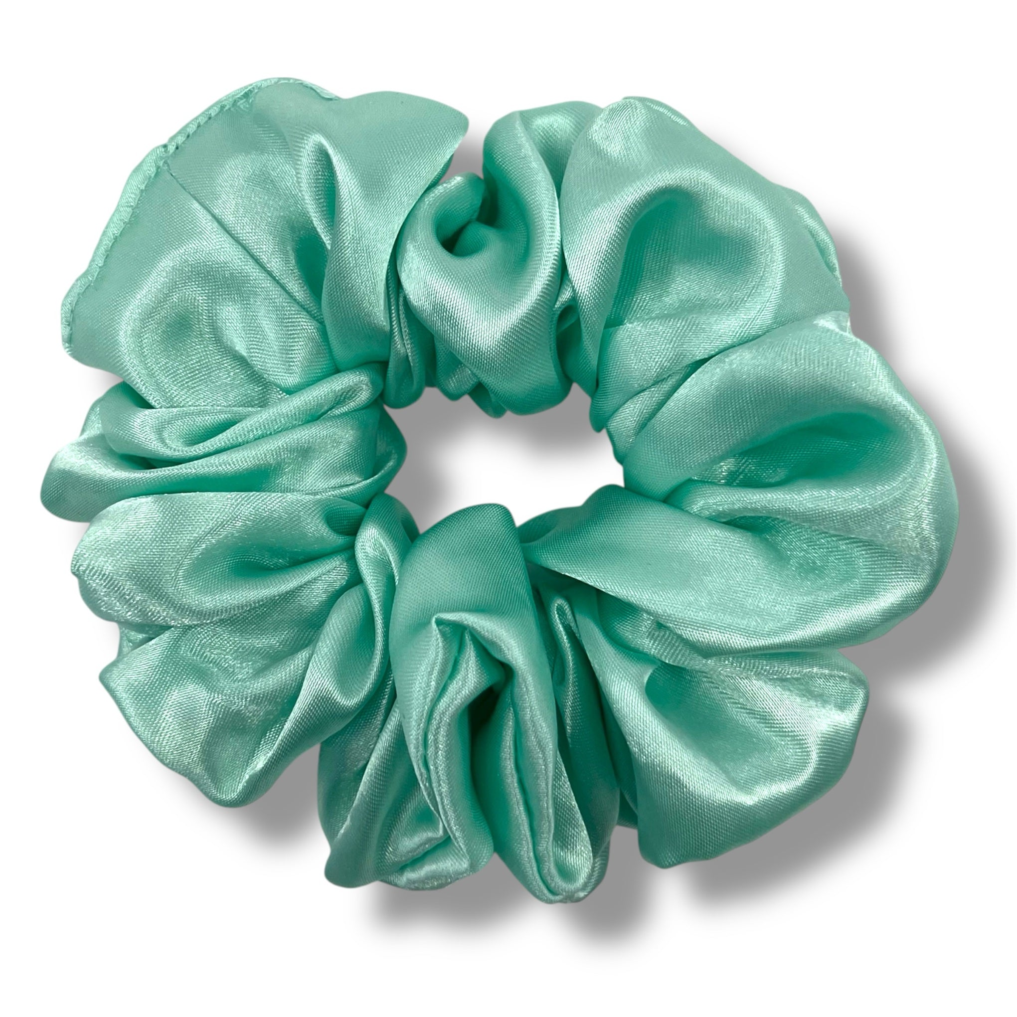 mintgrön classic satin scrunchie