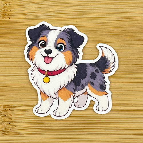 Australian shepherd klistermärke - Lilofant Design