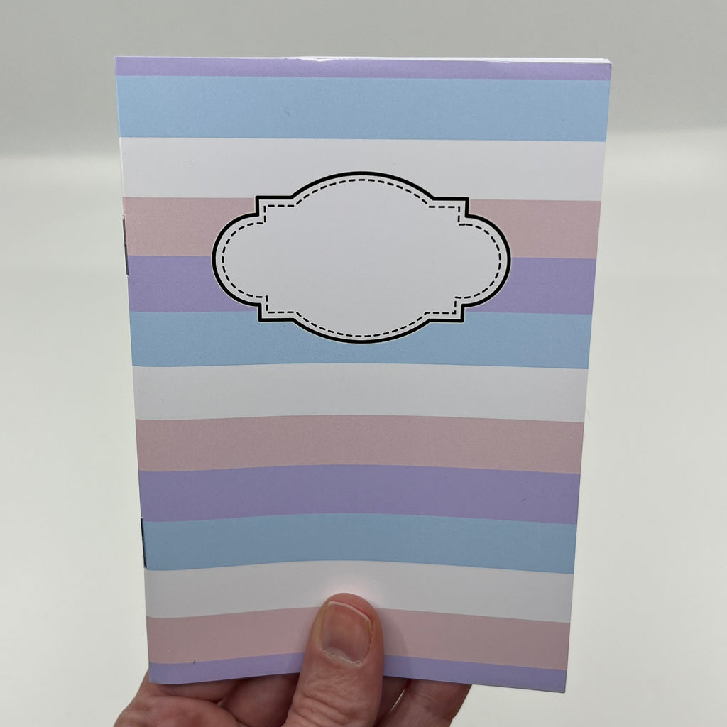 Pastellränder - anteckningsbok A5 - Lilofant Design