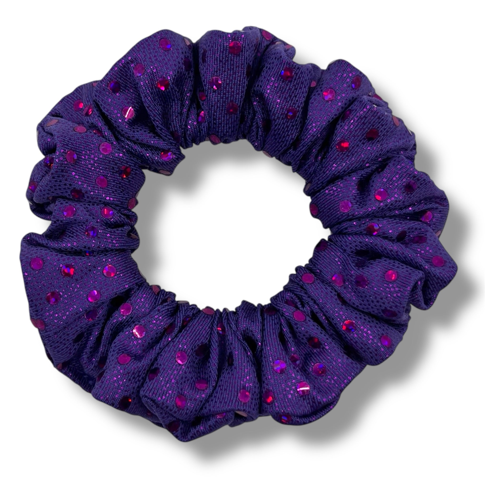 lila glitter mini scrunchie