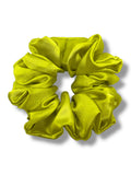Lime classic satin scrunchie