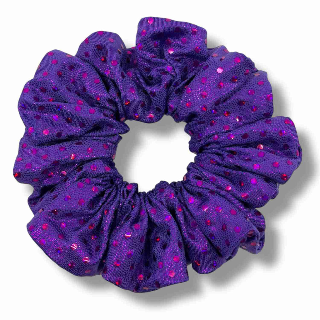 lila glitter classic scrunchie