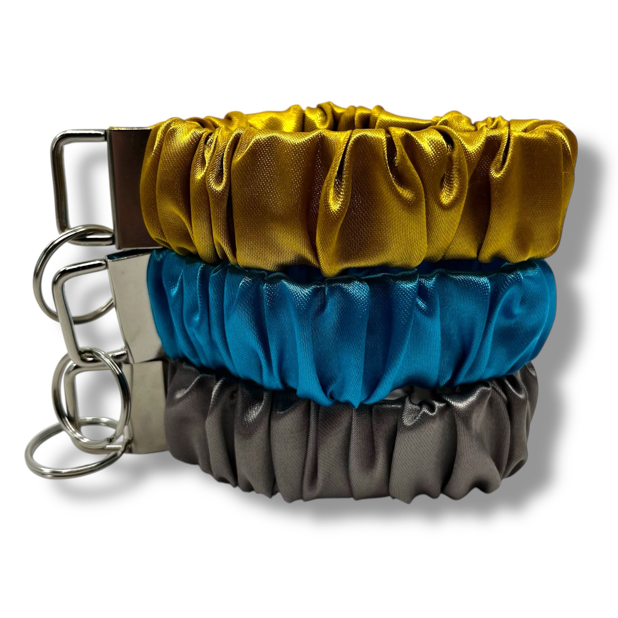 Turkos scrunchie nyckelring - Lilofant Design