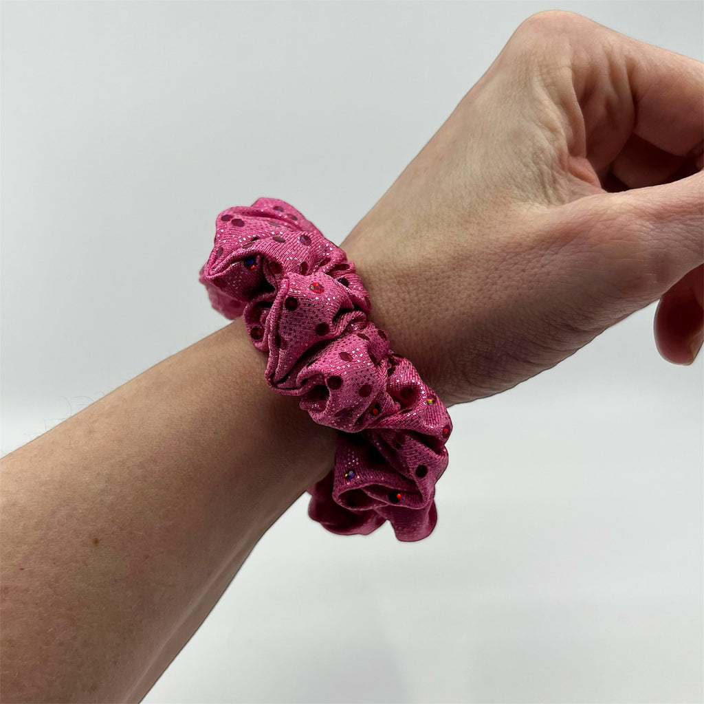 Rosa glitter mini scrunchie - Lilofant Design