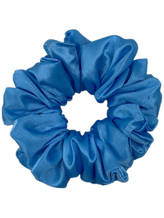 Aqua satin scrunchie - Lilofant Design