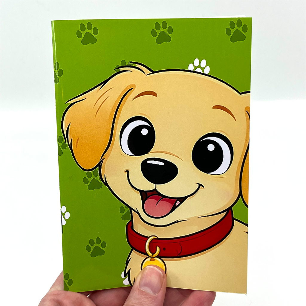Golden retriever - anteckningsbok A5 - Lilofant Design