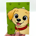 Golden retriever - anteckningsbok A5 - Lilofant Design